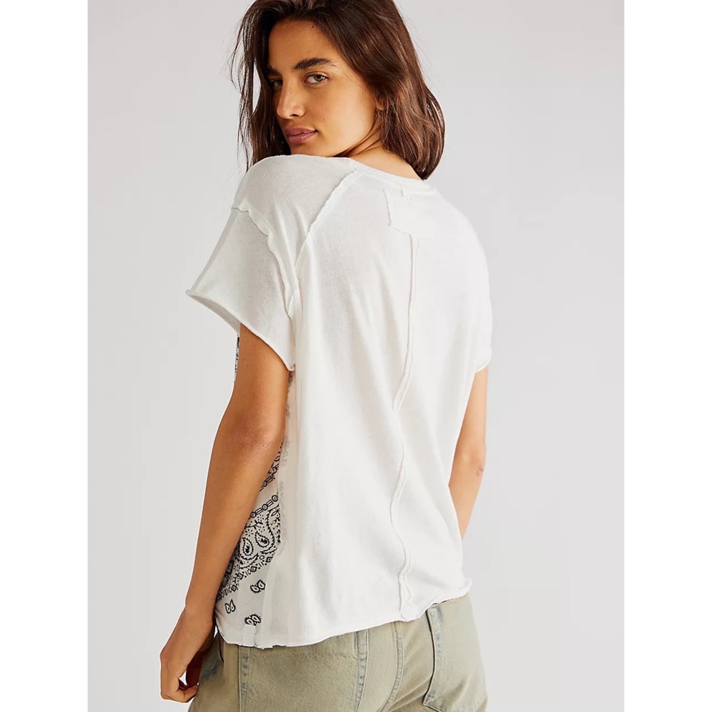 Free People Ivory Bandana Graphic Tee - Picture 2 of 13